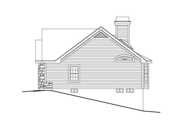 Home Plan Right Elevation of this 3-Bedroom,1787 Sq Ft Plan -138-1114