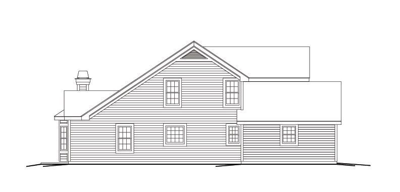 Home Plan Left Elevation of this 3-Bedroom,2231 Sq Ft Plan -138-1115