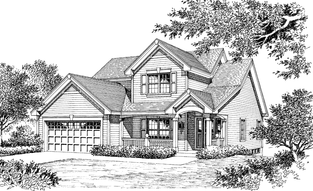 Front View of this 3-Bedroom, 2231 Sq Ft Plan - 138-1115