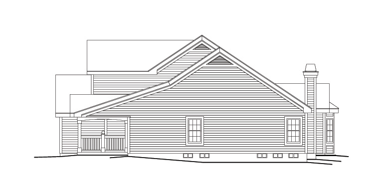 Home Plan Right Elevation of this 3-Bedroom,2231 Sq Ft Plan -138-1115