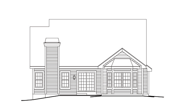 Home Plan Rear Elevation of this 3-Bedroom,2231 Sq Ft Plan -138-1115