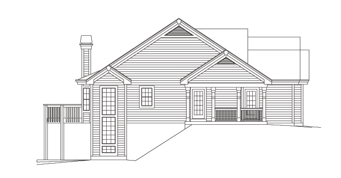 Home Plan Left Elevation of this 3-Bedroom,3041 Sq Ft Plan -138-1117