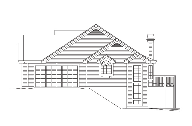 Home Plan Right Elevation of this 3-Bedroom,3041 Sq Ft Plan -138-1117