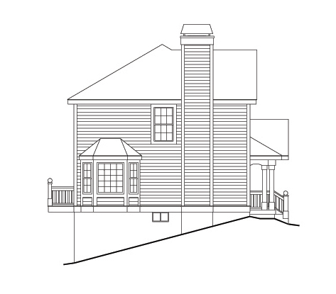 Home Plan Left Elevation of this 3-Bedroom,3502 Sq Ft Plan -138-1119