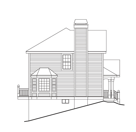 Home Plan Right Elevation of this 3-Bedroom,3502 Sq Ft Plan -138-1119
