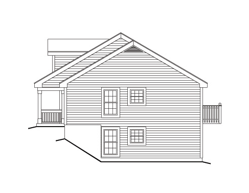 Home Plan Right Elevation of this 1-Bedroom,2901 Sq Ft Plan -138-1120