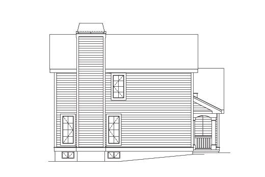 Home Plan Left Elevation of this 2-Bedroom,2408 Sq Ft Plan -138-1122