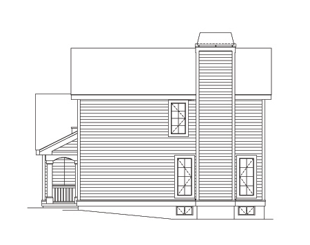 Home Plan Right Elevation of this 2-Bedroom,2408 Sq Ft Plan -138-1122