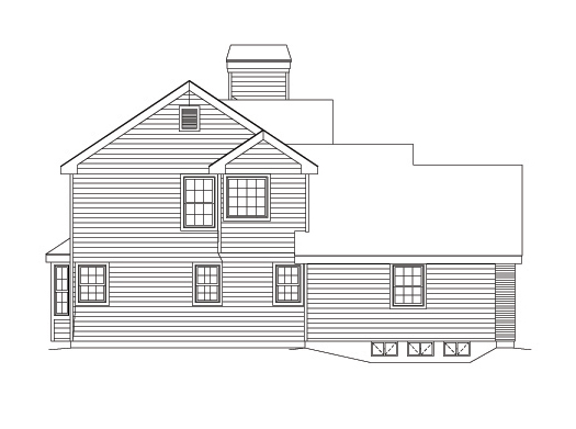 Home Plan Left Elevation of this 3-Bedroom,3258 Sq Ft Plan -138-1125