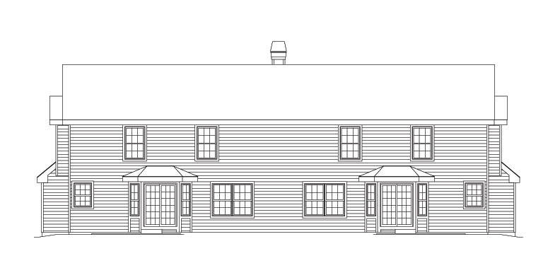 Home Plan Rear Elevation of this 3-Bedroom,3258 Sq Ft Plan -138-1125