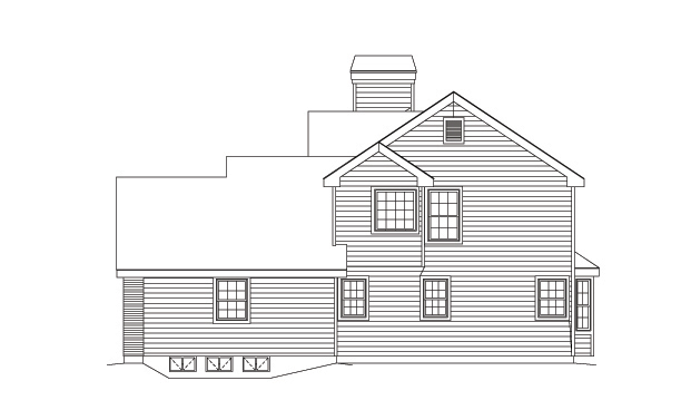 Home Plan Right Elevation of this 3-Bedroom,3258 Sq Ft Plan -138-1125