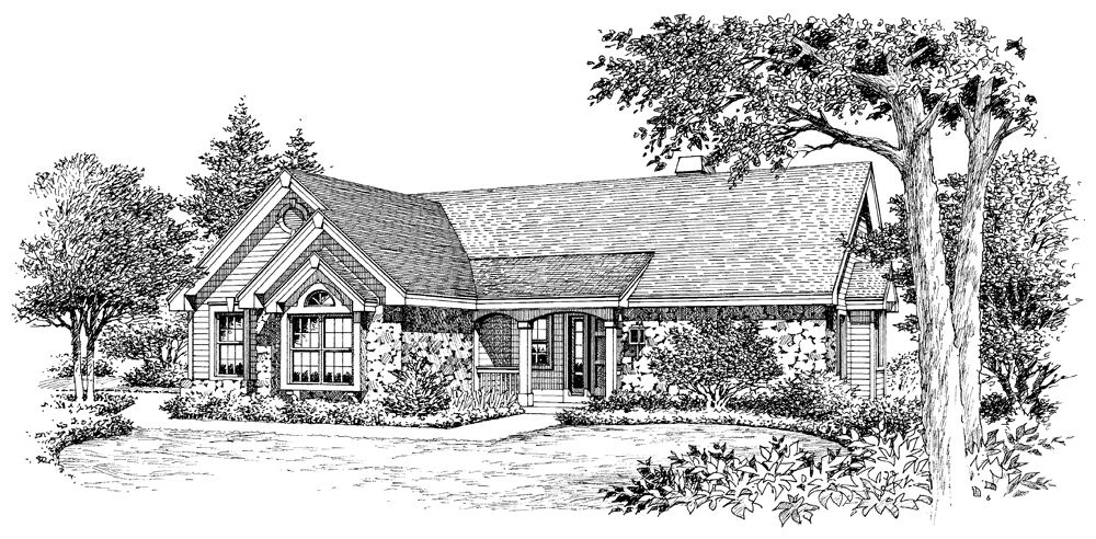 Front View of this 2-Bedroom, 1248 Sq Ft Plan - 138-1127