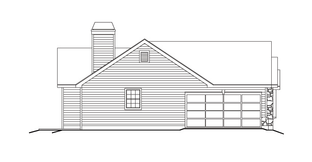 Home Plan Left Elevation of this 2-Bedroom,1248 Sq Ft Plan -138-1127