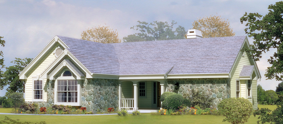 Front elevation of Ranch home (ThePlanCollection: House Plan #138-1127)