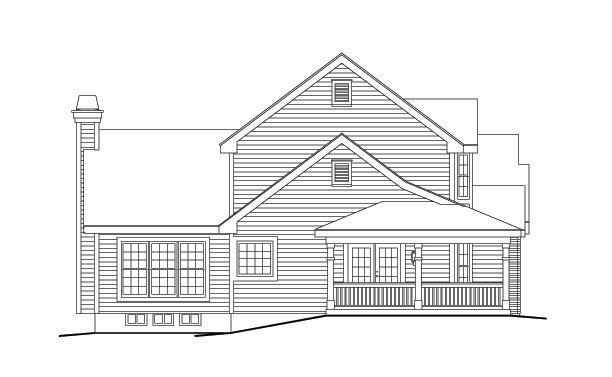 Home Plan Left Elevation of this 4-Bedroom,2409 Sq Ft Plan -138-1128
