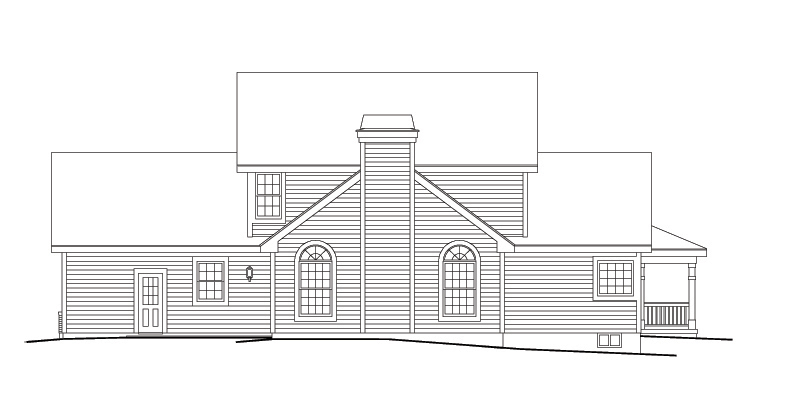 Home Plan Rear Elevation of this 4-Bedroom,2409 Sq Ft Plan -138-1128