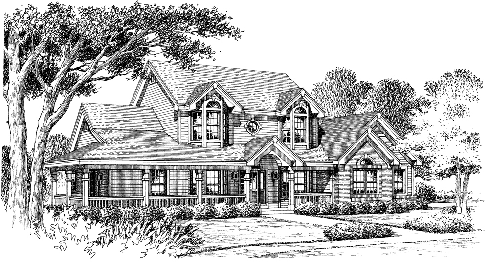 Front View of this 4-Bedroom, 2409 Sq Ft Plan - 138-1128