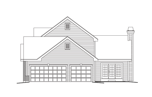 Home Plan Right Elevation of this 4-Bedroom,2409 Sq Ft Plan -138-1128