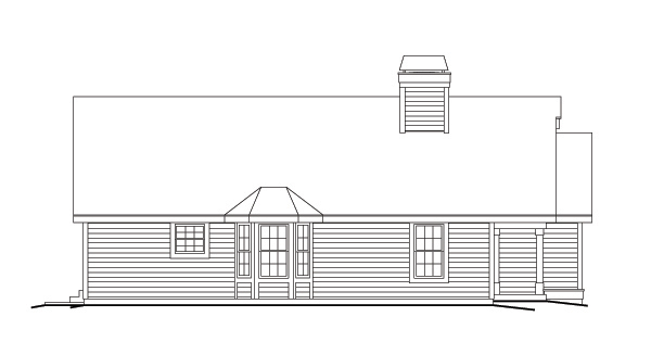 Home Plan Left Elevation of this 4-Bedroom,1452 Sq Ft Plan -138-1130