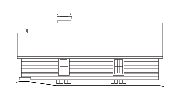 Home Plan Right Elevation of this 4-Bedroom,1452 Sq Ft Plan -138-1130