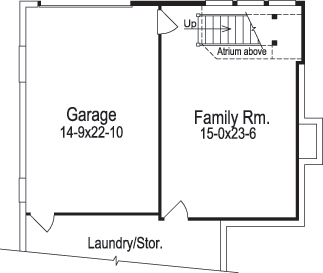 Floor Plan Basement of Cottage Plan #138-1131