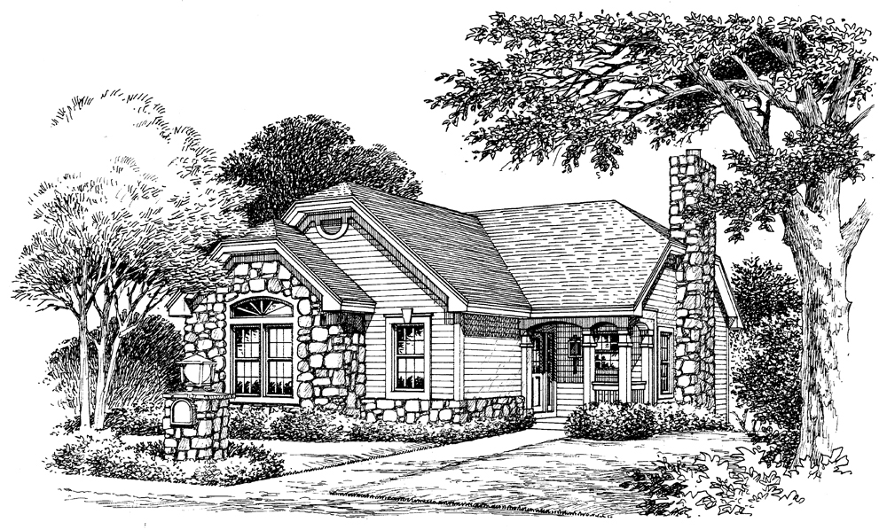 Front View of this 2-Bedroom, 1547 Sq Ft Plan - 138-1131