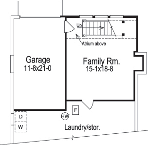 Floor Plan Basement of Cottage Plan #138-1132