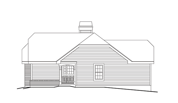 Home Plan Right Elevation of this 2-Bedroom,1469 Sq Ft Plan -138-1134