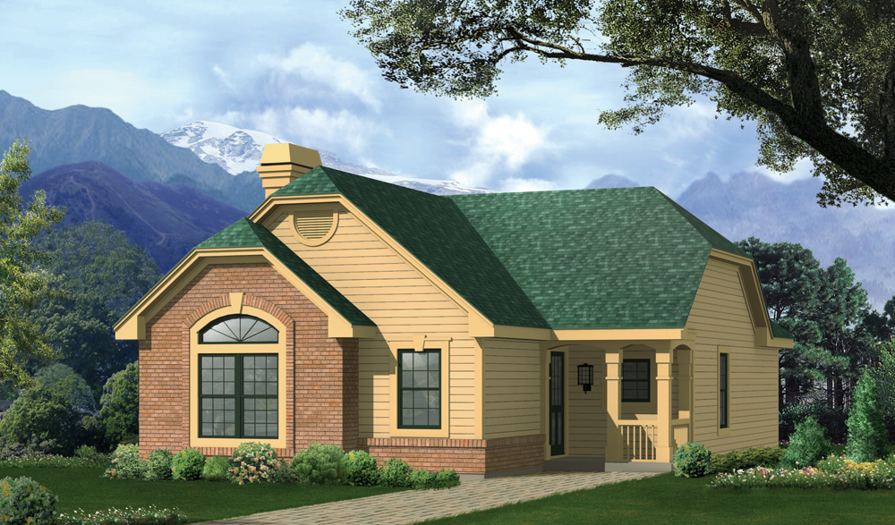 Cottage home (ThePlanCollection: Plan #138-1134)