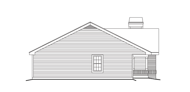 Home Plan Left Elevation of this 3-Bedroom,1161 Sq Ft Plan -138-1135