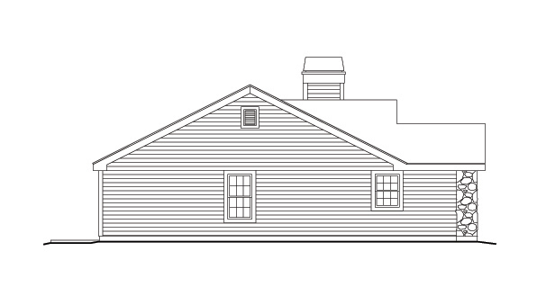 Home Plan Left Elevation of this 3-Bedroom,1169 Sq Ft Plan -138-1138