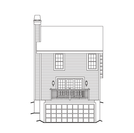 Home Plan Rear Elevation of this 2-Bedroom,1498 Sq Ft Plan -138-1139