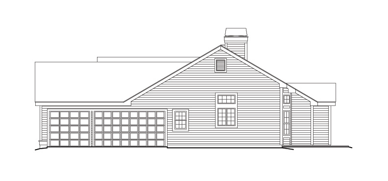 Home Plan Right Elevation of this 4-Bedroom,2547 Sq Ft Plan -138-1141