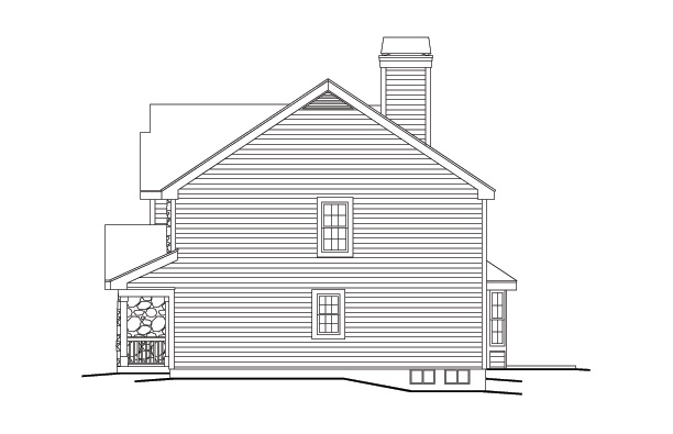Home Plan Right Elevation of this 3-Bedroom,1671 Sq Ft Plan -138-1142