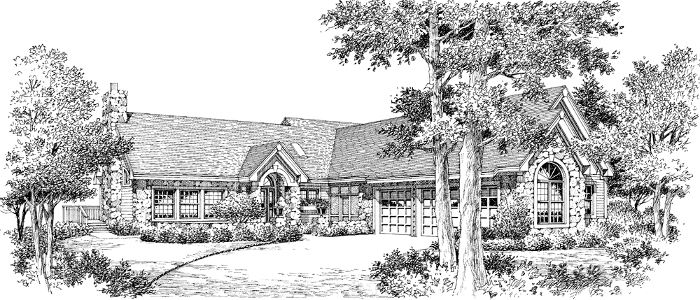 Front View of this 3-Bedroom, 3500 Sq Ft Plan - 138-1144