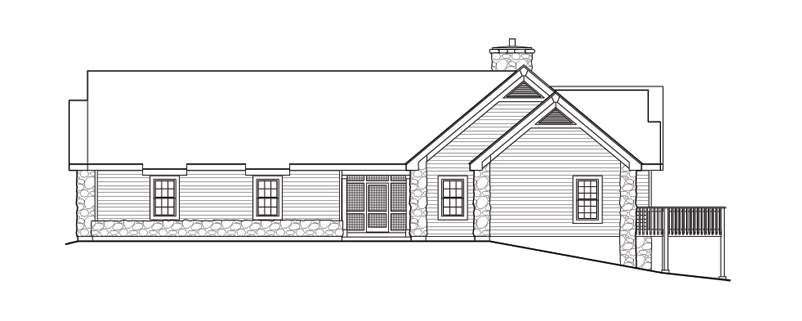 Home Plan Right Elevation of this 3-Bedroom,3500 Sq Ft Plan -138-1144