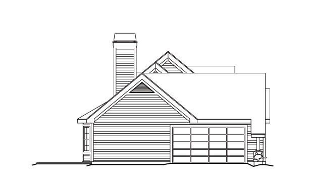 Home Plan Left Elevation of this 3-Bedroom,1991 Sq Ft Plan -138-1146