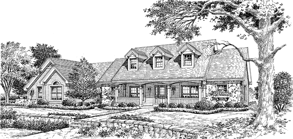 Front View of this 3-Bedroom, 1991 Sq Ft Plan - 138-1146