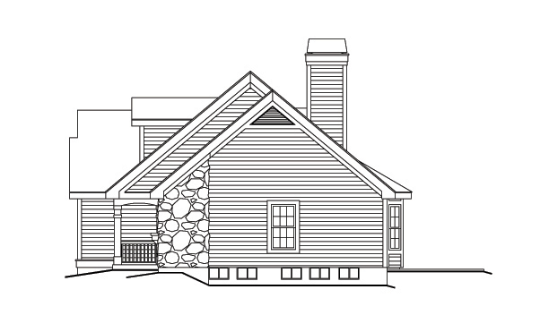 Home Plan Right Elevation of this 3-Bedroom,1991 Sq Ft Plan -138-1146