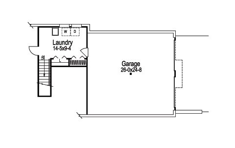 Floor Plan Basement of Ranch Plan #138-1147