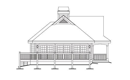 Home Plan Left Elevation of this 3-Bedroom,1621 Sq Ft Plan -138-1147