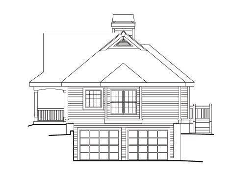 Home Plan Right Elevation of this 3-Bedroom,1621 Sq Ft Plan -138-1147