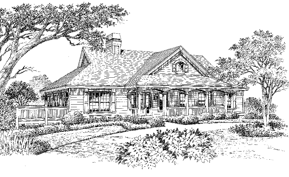Front View of this 3-Bedroom, 1621 Sq Ft Plan - 138-1147