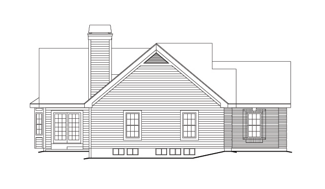 Home Plan Left Elevation of this 4-Bedroom,1914 Sq Ft Plan -138-1148