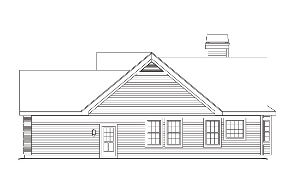 Home Plan Right Elevation of this 4-Bedroom,1914 Sq Ft Plan -138-1148