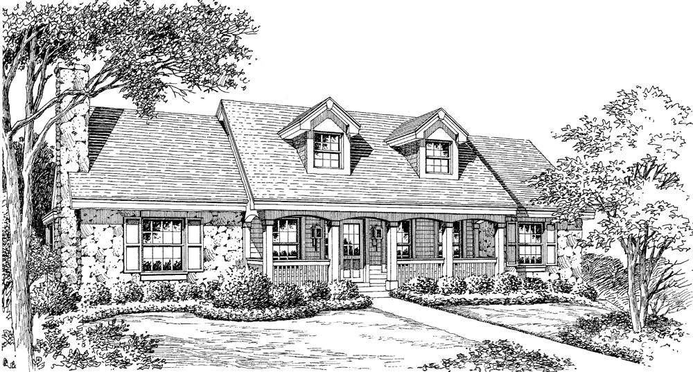 Front View of this 3-Bedroom, 1559 Sq Ft Plan - 138-1149