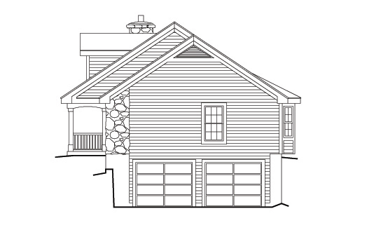 Home Plan Right Elevation of this 3-Bedroom,1559 Sq Ft Plan -138-1149