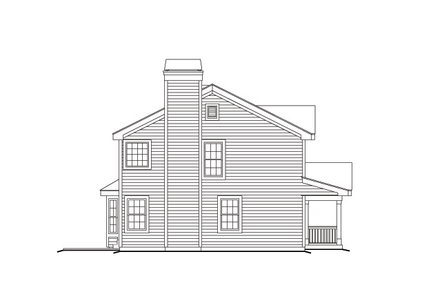 Home Plan Left Elevation of this 3-Bedroom,2054 Sq Ft Plan -138-1153