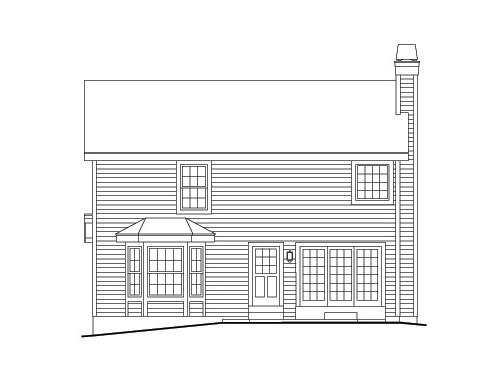 Home Plan Rear Elevation of this 3-Bedroom,2054 Sq Ft Plan -138-1153