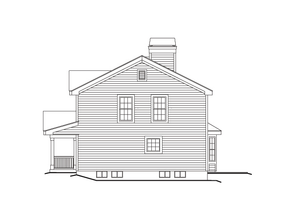 Home Plan Right Elevation of this 3-Bedroom,2054 Sq Ft Plan -138-1153